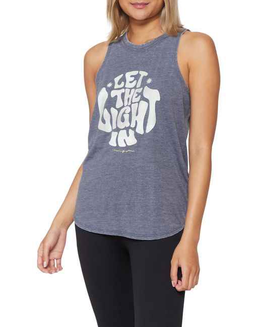 Spiritual Gangster Light in Movement Graphic Tank X-Large Slate at