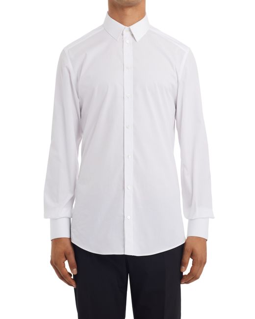 Dolce & Gabbana Gold Fit Stretch Cotton Dress Shirt in at