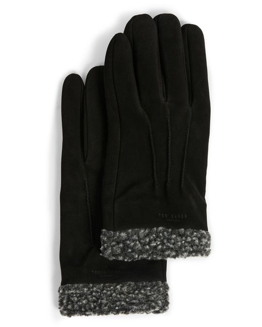Ted Baker London Ryght Nubuck Fleece Lined Gloves in at