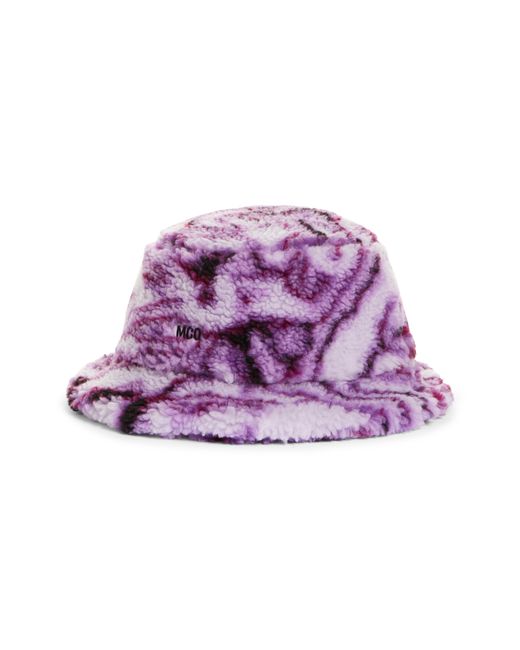 McQ Alexander McQueen Grow Up Fleece Bucket Hat Medium in Deep Purple at