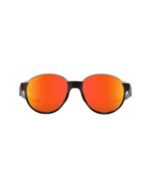 Oakley 56mm Polarized Round Sunglasses in Matte Camo/Prizm Ruby at