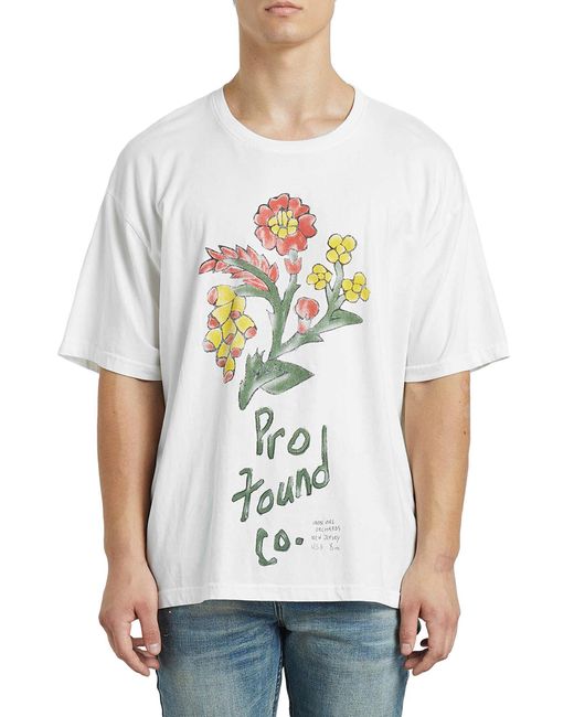 Profound Flower Watercolor Cotton T-Shirt in at