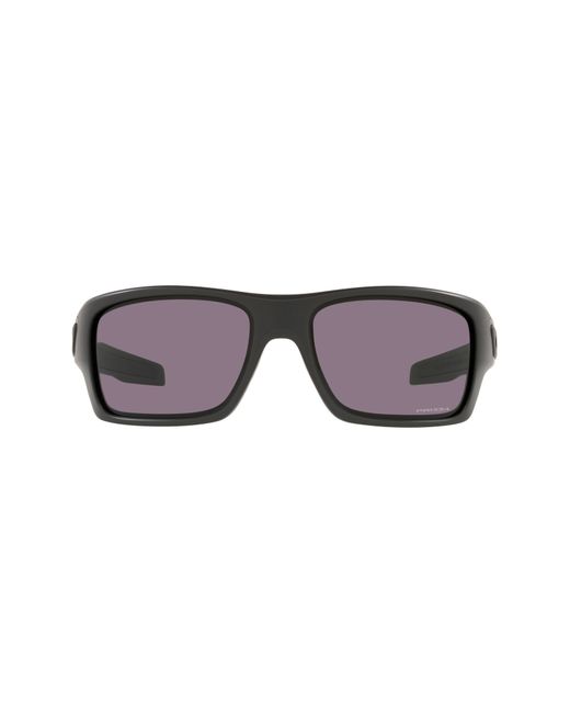 Oakley 65mm PrizmTM Rectangular Sunglasses in Matte Carbon/Prizm Grey at
