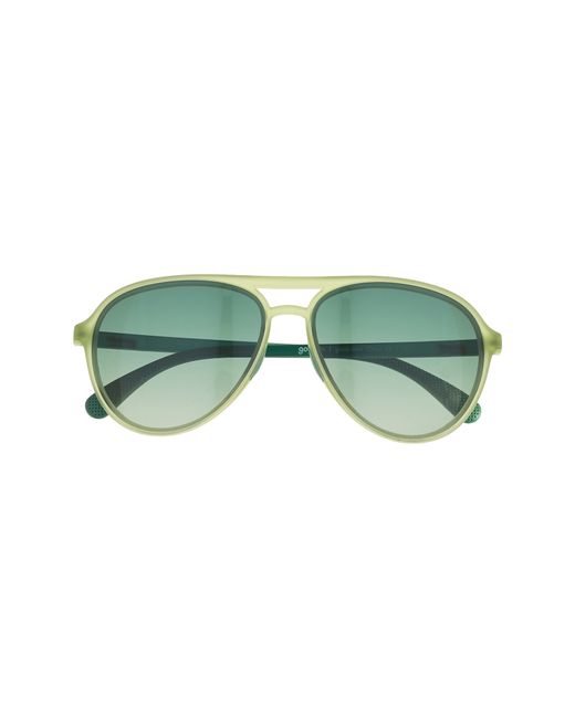 Goodr Buzzed on the Tower Aviator Sunglasses in Lime Green/Blue at