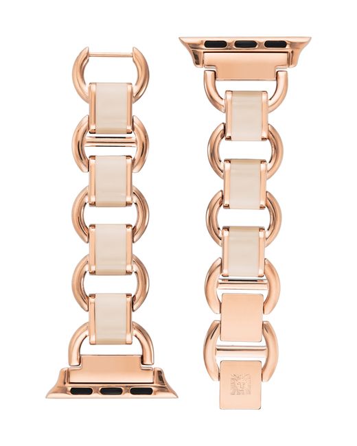 AK Anne Klein Resin Detail Apple WatchR Bracelet in Rose Gold at