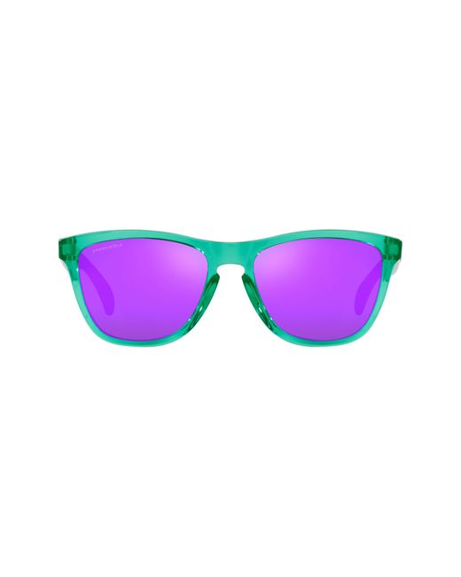Oakley 54mm Rectangular Sunglasses in Celeste/Prizm Violet at