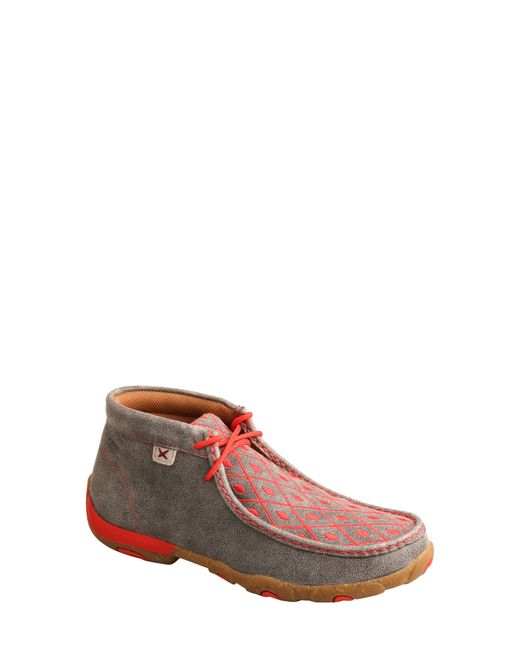 Twisted X Chukka Driving Moccasin 10 in Grey Grenadine at