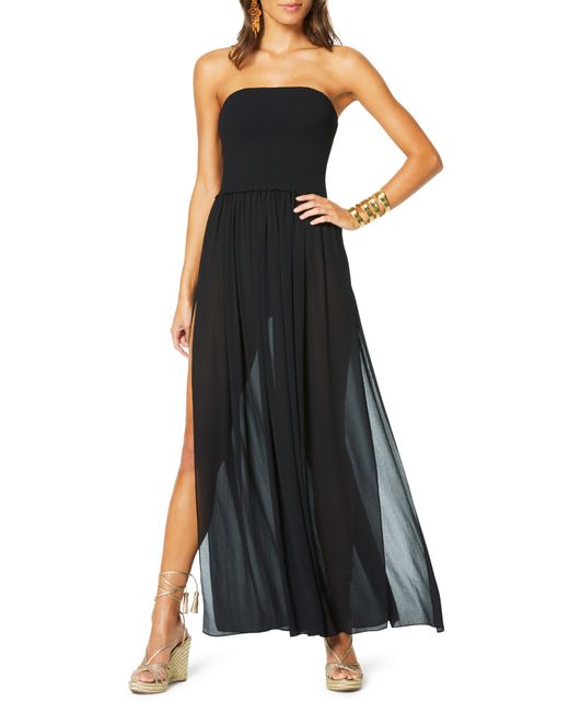 Ramy Brook Calista Strapless Georgette Cover-Up Dress in at