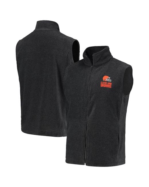 Dunbrooke Cleveland Browns Houston Fleece Full-Zip Vest Xxx-Large in Charcoal at
