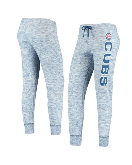 New Era Heathered Royal Chicago Cubs Space Dye French Terry Pant Small in Heather at