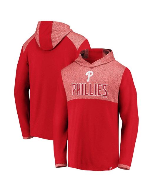 Fanatics Branded Philadelphia Phillies Iconic Marbled Clutch Pullover Hoodie at