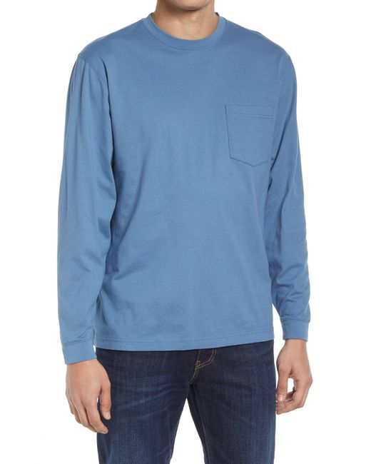 L.L.Bean Unshrinkable Carefree Long Sleeve Pocket T-Shirt in at