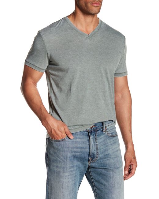 Lucky Brand VENICE BURNOUT V NECK TEE in at