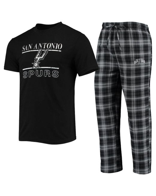 Concepts Sport Gray San Antonio Spurs Lodge T-Shirt Pants Set at