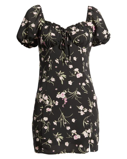 Bp. BP. Ditsy Floral Tie Front Minidress in at