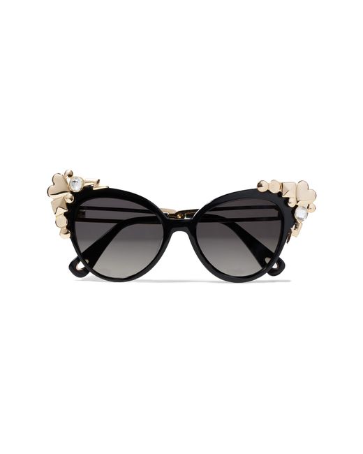 Lele Sadoughi Chelsea 55mm Cat Eye Sunglasses in Jet at