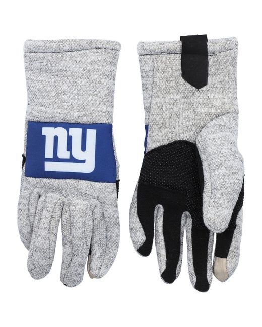 Foco Gray New York Giants Team Knit Gloves Large at