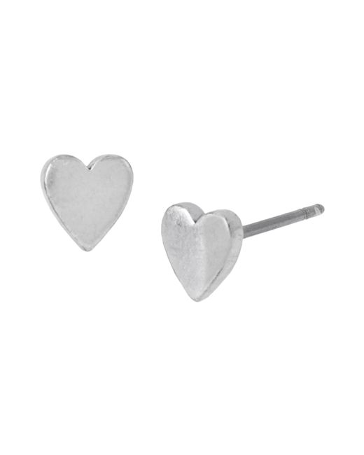 AllSaints Heart Sterling Stud Earrings in at