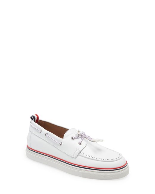 Thom Browne Brogued Boat Shoe in at