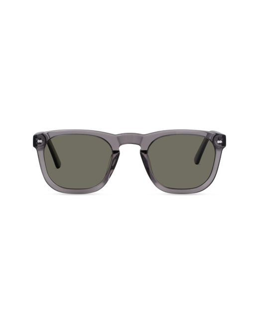 Christopher Cloos x Tom Brady 49mm Polarized Square Sunglasses Grey Tonic/Black
