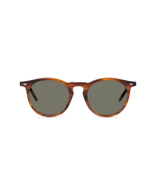 Christopher Cloos Paloma 49mm Polarized Round Sunglasses in Bourbon at