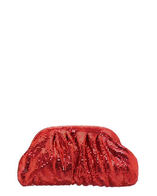 Nina Mesh Clutch in Rouge at