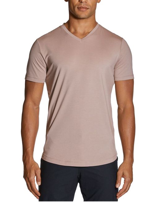 Cuts Clothing Cuts Trim Fit V-Neck Cotton Blend T-Shirt in at