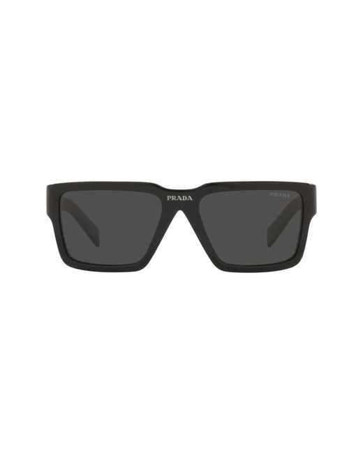 Prada 57mm Rectangular Sunglasses in at