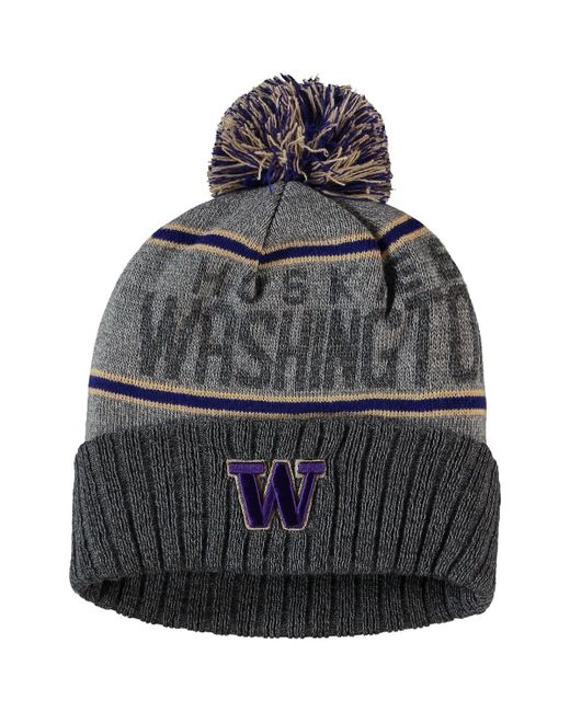 Zephyr Purple Washington Huskies Deer Valley Cuffed Knit Hat with Pom at One Oz