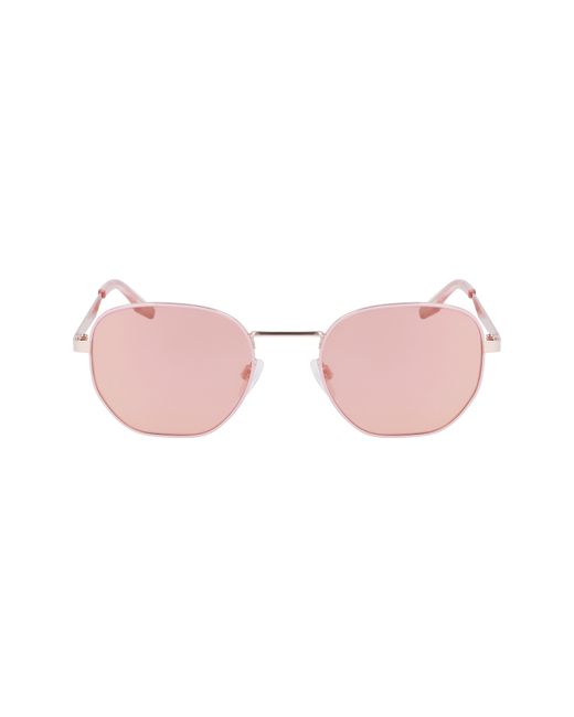 Converse Elevate 52mm Round Sunglasses in Rose Gold/Matte Clay at