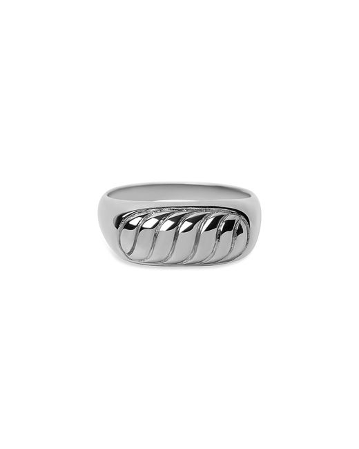 Argento Vivo Sterling Silver Textured Signet Ring at