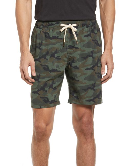 Vintage 1946 Camo Sport Shorts in Olive at X-Large