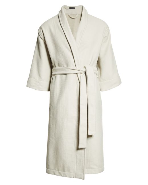 Fear Of God Waffle Weave Cotton Robe in Cement at Large