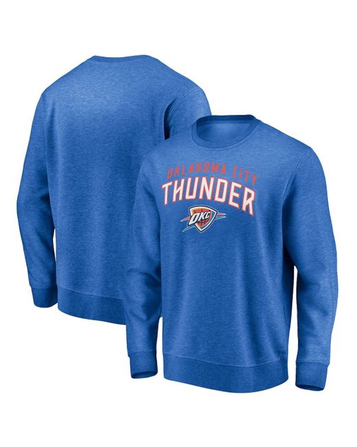 Fanatics Branded Heathered Oklahoma City Thunder Game Time Arch Pullover Sweatshirt at Large