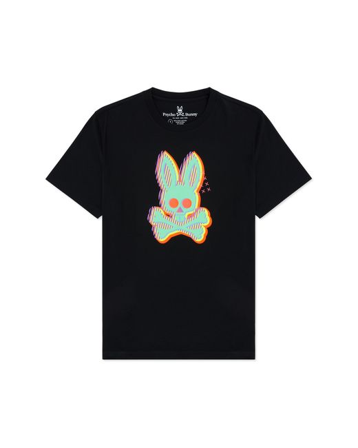 Psycho Bunny Ethan Deco Bunny Graphic Tee in at 8