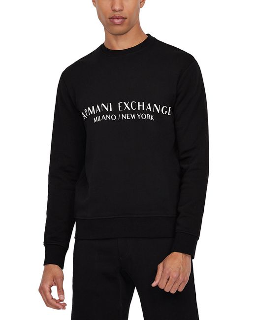 Armani Exchange Milano New York Graphic Cotton Sweatshirt in at