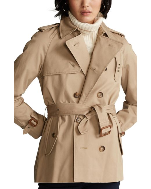 Polo Ralph Lauren Cotton Twill Trench Jacket in at