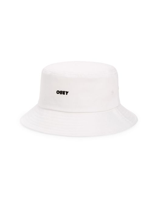 Obey Bold Embroidered Cotton Twill Bucket Hat in at