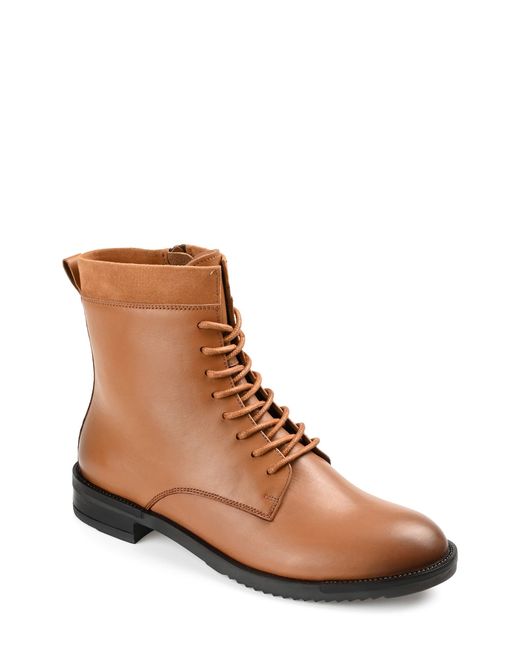 Journee Signature Natara Lace-Up Bootie in Tan at 8.5