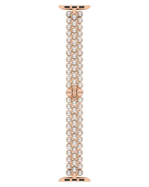 Kate Spade New York imitation pearl Apple WatchR bracelet band in at