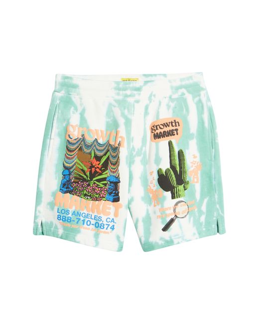 market Growth Tie Dye Print Shorts in at