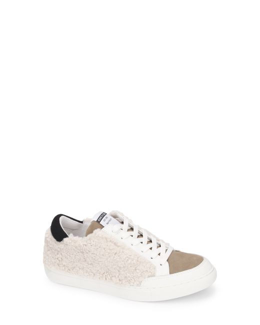 Kenneth Cole New York Kam Faux Shearling Low Top Sneaker in Natural/Taupe at