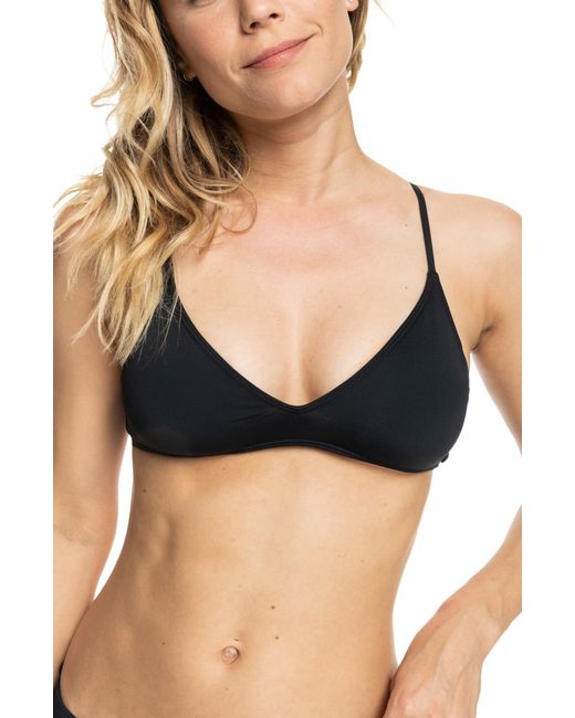 Roxy Beach Classics Strappy Athletic Triangle Bikini Top in at