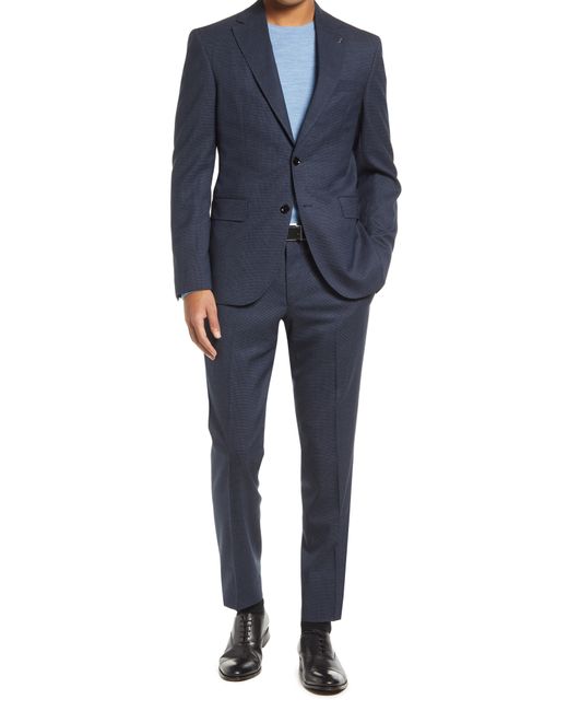 Ted Baker London Roger Extra Slim Fit Microcheck Wool Suit in at