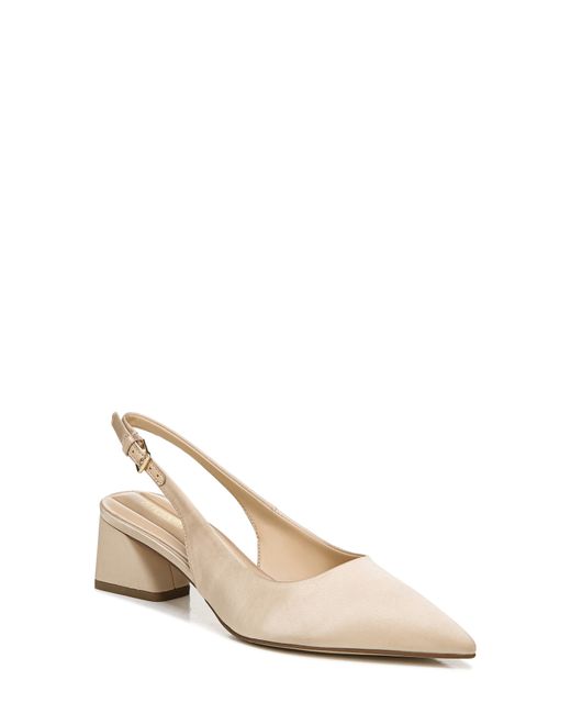 Franco Sarto Racer Slingback Pointed Toe Pump in Champagne at 5.5