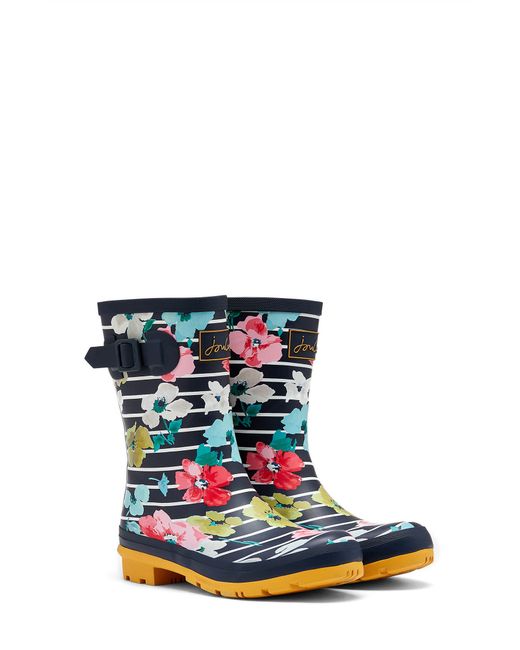 Joules Molly Rain Boot in Blue Stripe at 5