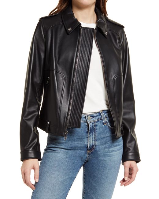 Sam Edelman Racing Vibe Leather Jacket in at