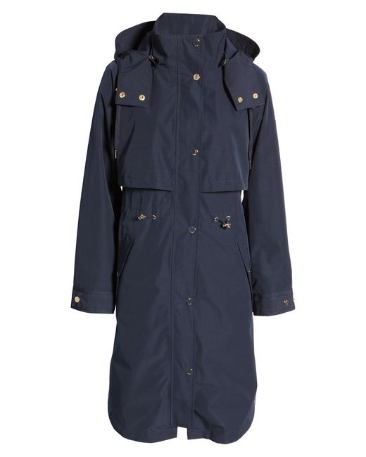 Joules Helmsley Longline Hooded Waterproof Raincoat in at