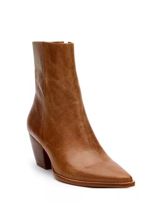 Matisse Caty Western Pointed Toe Bootie in Vintage Tan at 9