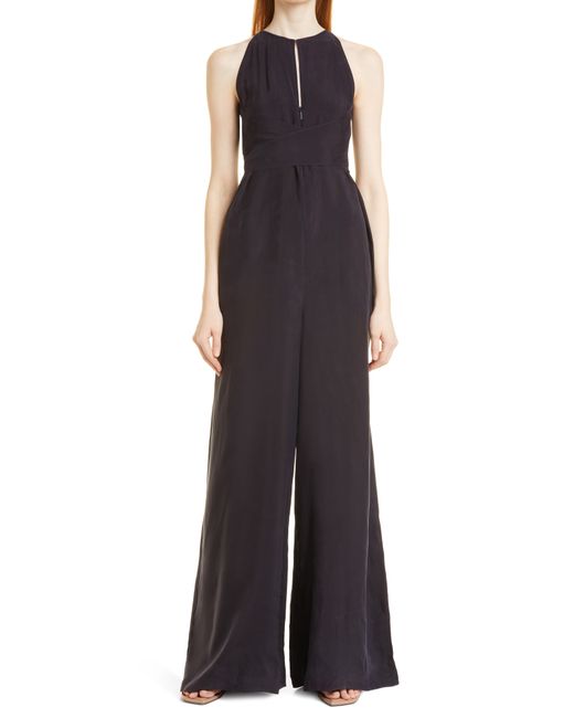 Ted Baker London Delvina Cotton Blend Jumpsuit in Navy at 6